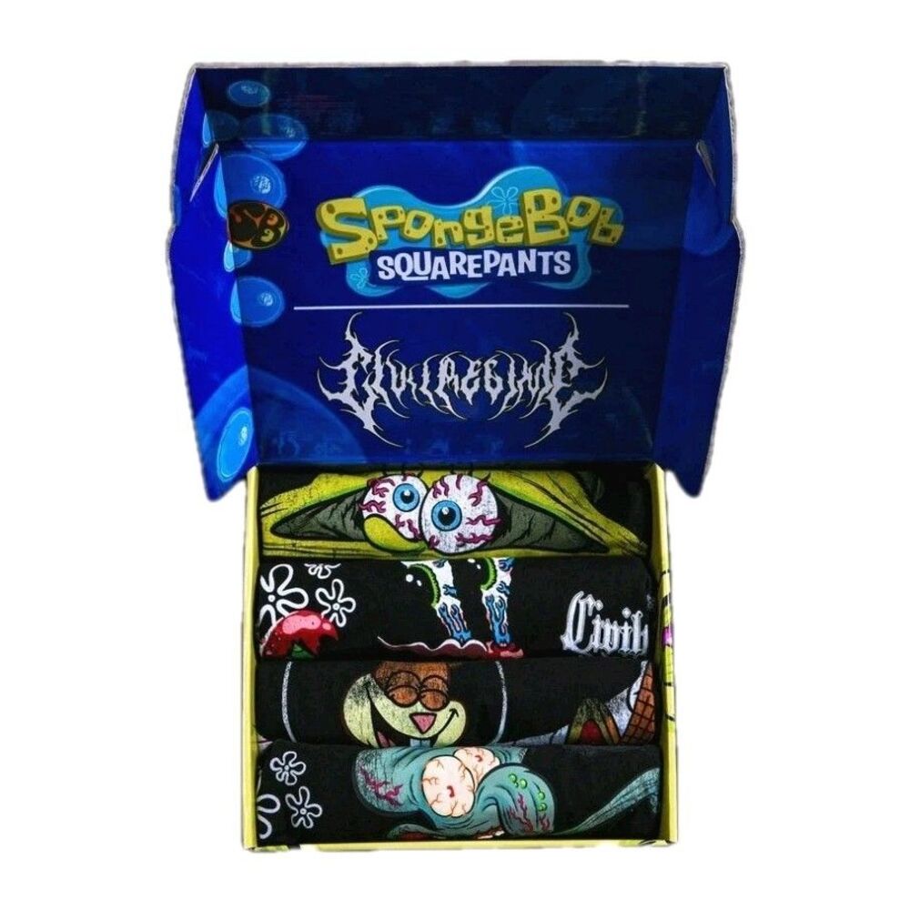 Civil Regime X SpongeBob SquarePants 4 T-Shirt Medium Limited Edition Box Set